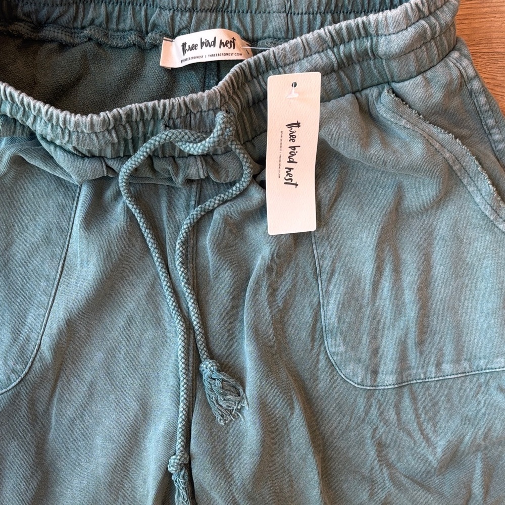 Three Bird Nest Relaxing Robin Wide Leg Pant Faded Teal Small - Picture 6 of 9
